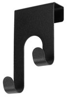 Wieszak haczyk podwójny bezinwazyjny na drzwi Niko Black stal czarny mat