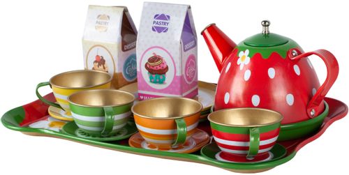 Zestaw do Herbatki Serwis Metalowy do Zabawy 16el na Arena.pl