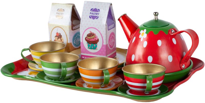 Zestaw do Herbatki Serwis Metalowy do Zabawy 16el zdjęcie 17