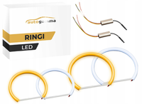 Ringi LED Dual Colors COTTON SMD BMW E46 dzienne kierunki 2 x104mm 2x131mm