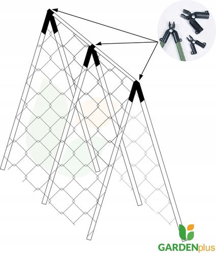 Podpora z siatką do ogórków i pomidorów 180 cm - Stelaż do roślin pnących na Arena.pl