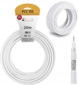 KABEL PRZEWÓD KONCENTRYCZNY DO ANTENY TV ANTENOWY ZEWNĘTRZNY LTE HD 4K 20M