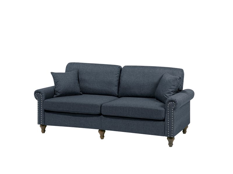 Sofa 3-osobowa ciemnoszara OTRA zdjęcie 3