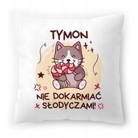 Poduszka Dla Tymona Na Urodziny Ze Zdjęciem Na Prezent Biała 40X40 Cm