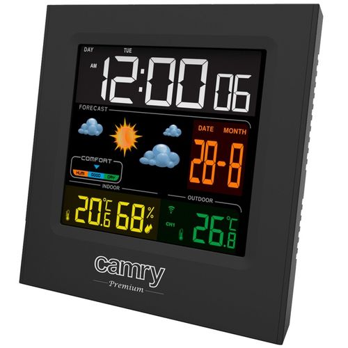 STACJA POGODOWA POGODY BEZPRZEWODOWA TERMOMETR HIGROMET CZUJNIK ZEGAR DATA na Arena.pl