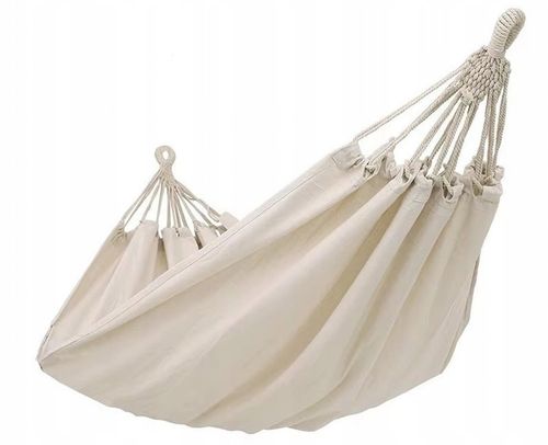 HAMAK OGRODOWY TURYSTYCZNY BOHO MOCNY DWUOSOBOWY 150x260cm TORBA BEŻ na Arena.pl
