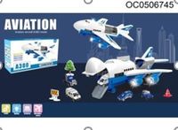 KX5986 Samolot transporter z autami policja bok/p