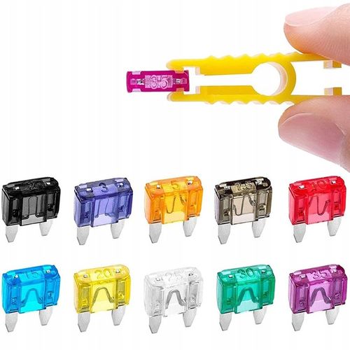 ZESTAW BEZPIECZNIKÓW SAMOCHODOWYCH MINI + UNI + PRÓBNIK 6-24V 12V 240szt. na Arena.pl