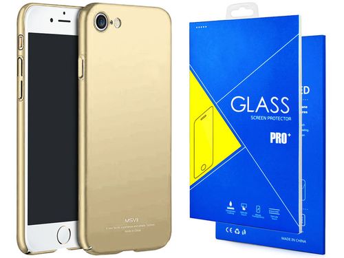 Etui MSVII Thin Case do Apple iPhone 8 Złote + Szkło na Arena.pl