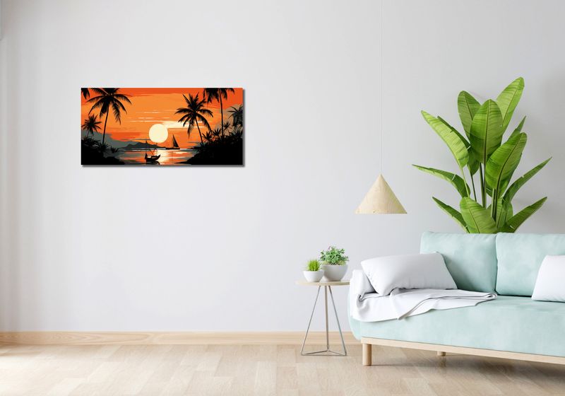 Obraz 90x40cm Tropikalny spokój zdjęcie 2