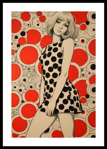 Plakat 30x45cm Czerwone Kropki na Arena.pl