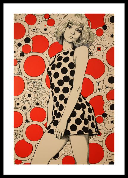 Plakat 30x45cm Czerwone Kropki zdjęcie 3