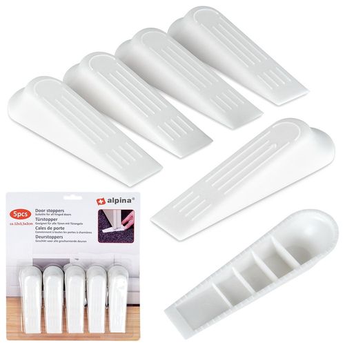 Stoper do drzwi biały 5 szt. na Arena.pl