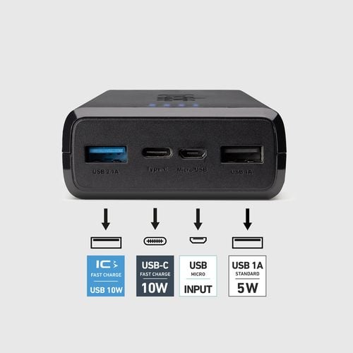 powerbank 20000 mah usb-a usb-c - czarny na Arena.pl
