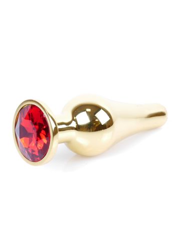 Plug-Jewellery Gold BUTT PLUG- Red na Arena.pl