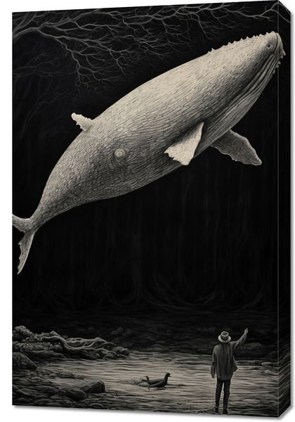 Obraz 60x90cm Biały Wieloryb zdjęcie 1