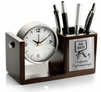 Przybornik z zegarem GRAWEROWANY idealny prezent z dedykacją DLA WYCHOWAWCY