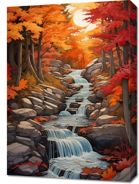 Obraz 50x70cm Jesienne Wodospady zdjęcie 1