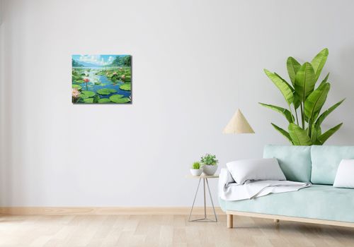 Obraz 50x40cm Sielankowy Staw Lilii na Arena.pl