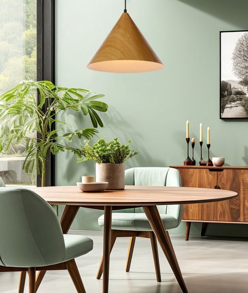 Dunca lampa wisząca 32 czarny 1x40 E27 klosz jasny dębowy zdjęcie 2