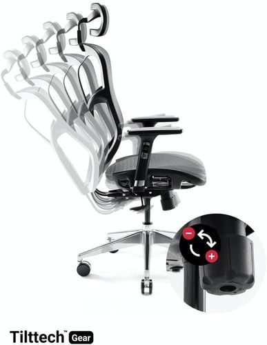 Fotel ergonomiczny Diablo Chairs V-Basic Czarno-szary na Arena.pl