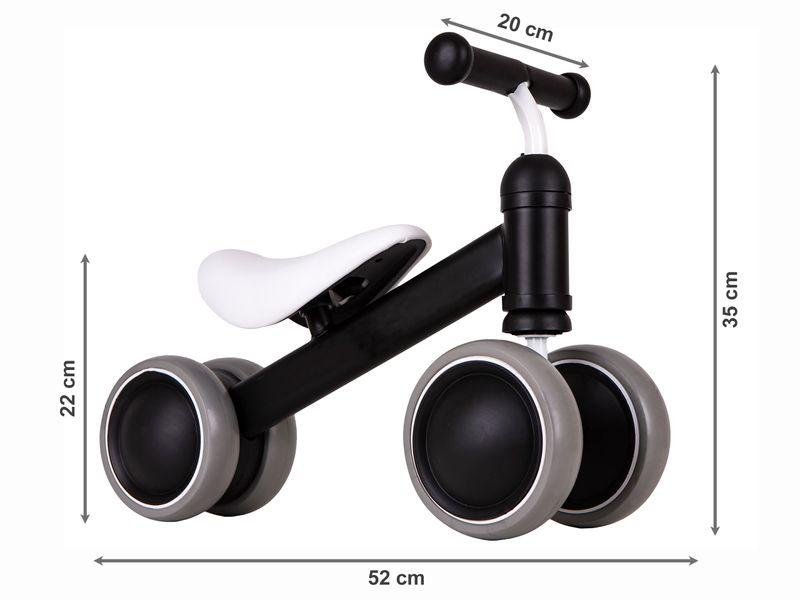 Rowerek biegowy mini rower Practise Black Ecotoys zdjęcie 5