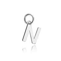 MINET Srebrny wisiorek mała litera „N”