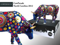CowParade North Carolina 2012 Cowpernicus autor Elizabeth Hallyburton