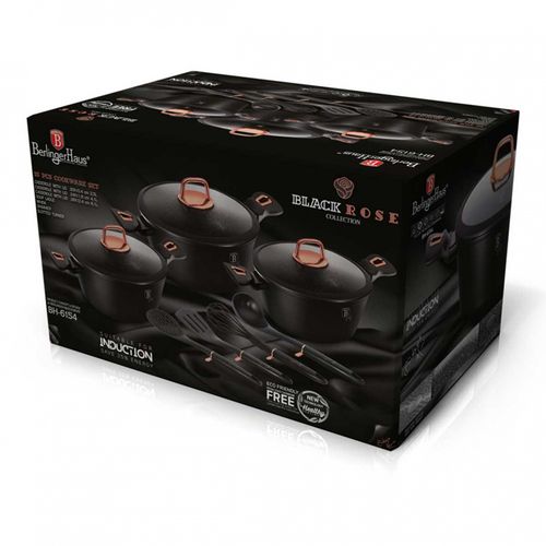 zestaw garnków granitowych berlinger haus bh-6154 black rose na Arena.pl