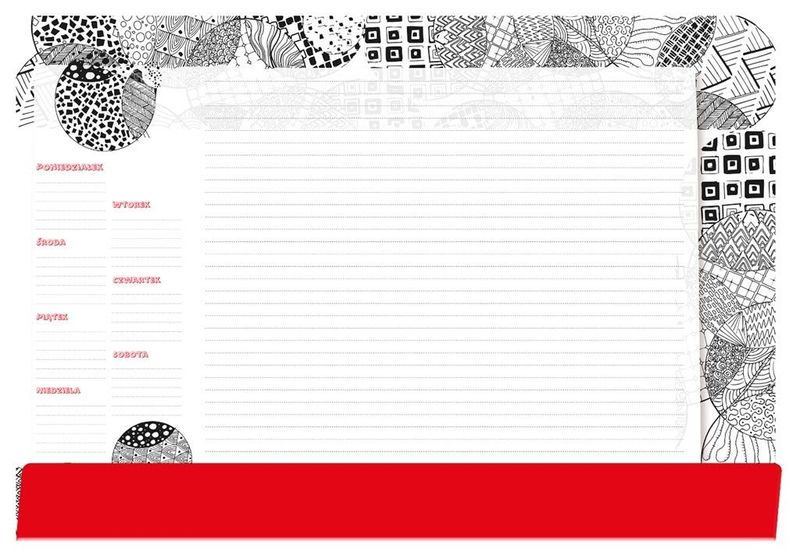PODKŁAD NA BIURKO-NOTES B3 BLACK TETIS zdjęcie 1