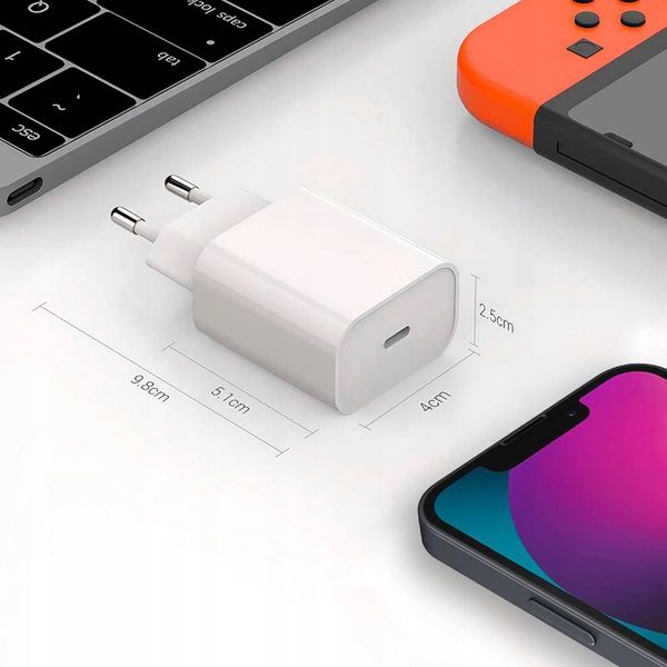 SZYBKA ŁADOWARKA DO IPHONE KOSTKA 20W + KABEL 1M / USB-C - IPHONE LIGHTING zdjęcie 13