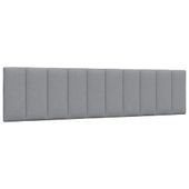 Poduszka na wezgłowie, jasnoszara, 200 cm, tkanina