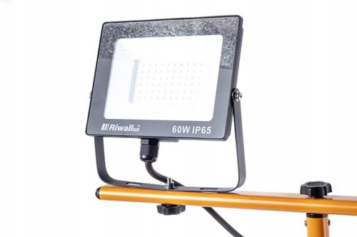 Halogen LED Statyw Budowlany Naświetlacz 2X 60W Zestaw Stojak RIWALL na Arena.pl