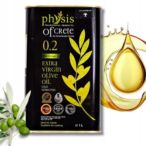 Nagradzana i świeża GRECKA oliwa z oliwek z Krety 0,2% 1L data do 05.2027 na Arena.pl