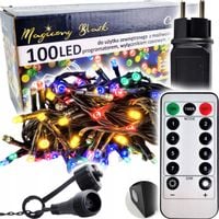 LAMPKI CHOINKOWE 100 LED TIMER STEROWANIE PILOTEM