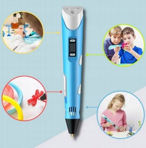 DŁUGOPIS MAGICZNY PEN DRUKARKA 3D ZESTAW 209 METRÓW WKŁADU KOLORY na Arena.pl