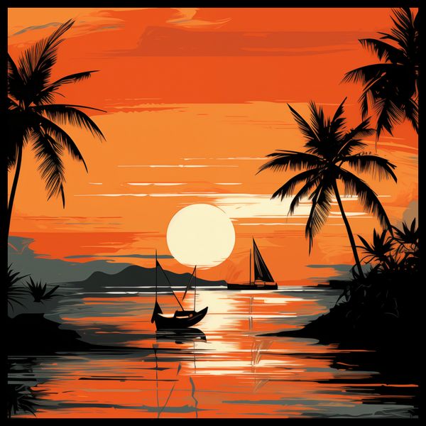 Plakat 80x80cm Tropikalny spokój zdjęcie 2