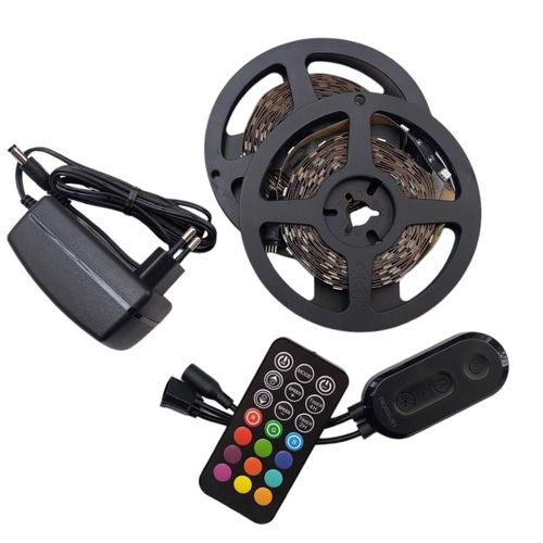 Kolorowe Ledy 5M Led Rgb Z Pilotem Do Oświetlenia na Arena.pl