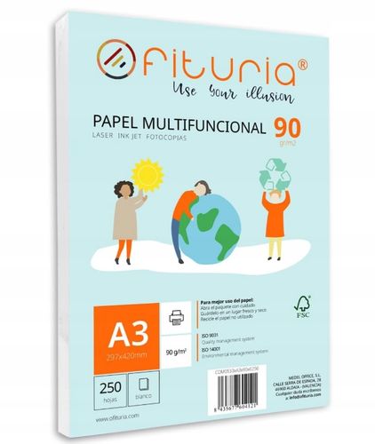 FITURIA papieru A3 90 g z 100 białymi arkuszami na Arena.pl