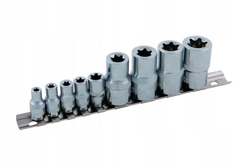 KLUCZE NASADOWE TORX 9el E10-E18 NASADKI 1/2 1/4 na Arena.pl