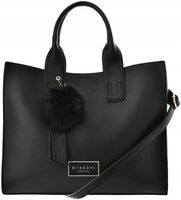 Klasyczna TORBA Torebka MONNARI SHOPPER Duża Czarna Pojemna 3 Komorowa