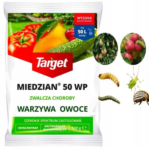 TARGET MIEDZIAN 50WP ZWALCZA CHOROBY WARZYW OWOCÓW PREPARAT na Arena.pl