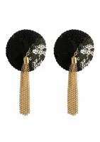 sequin nipple covers w chain złote cekiny i łańcuszki wielorazowe