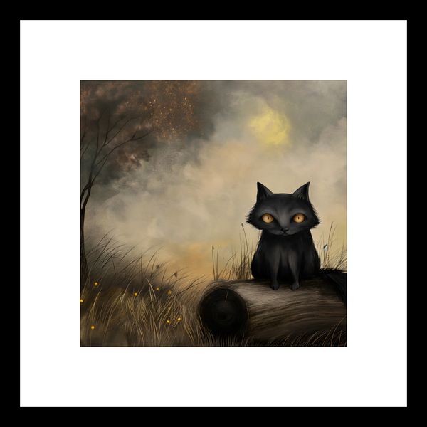 Plakat 20x20cm Czarny Kot zdjęcie 3