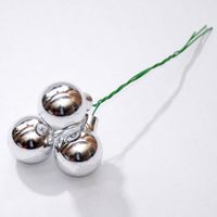 Bombki szklane na druciku SREBRNE 2cm/144szt