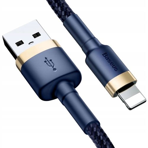 BASEUS MOCNY KABEL USB DO LIGHTNING IPHONE IPAD PRZEWÓD OPLOT 1.5A 2M na Arena.pl