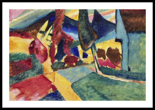Plakat 60x40cm Landscape with Two Poplars, Wassily Kandinsky na Arena.pl