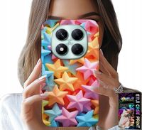 ETUI DO XIAOMI NOTE 14 PRO 5G - KOLOROWE GWIAZDKI GWIAZDA FUTERAŁ +FOLIA
