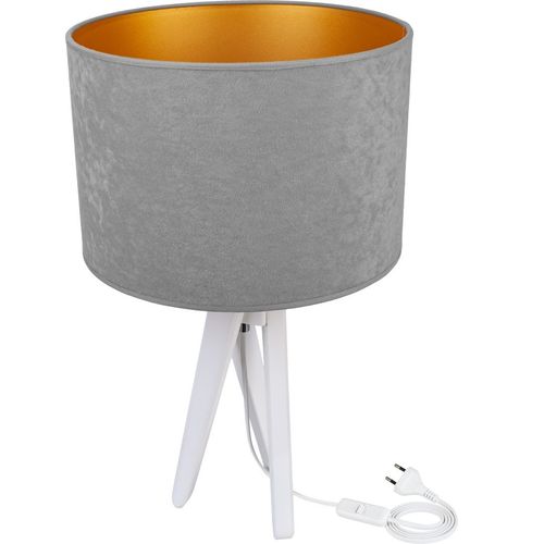 Lampa stołowa biała TRIVET szara na Arena.pl