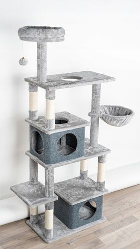 DUŻY WYSOKI DRAPAK DLA KOTA KOTÓW WIEŻA LEGOWISKO DOMEK PIŁKA LEŻAK XXL na Arena.pl